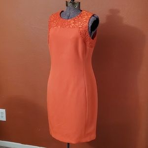 EUC 10 Orange Anne Klein Dress sheath